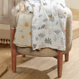 Lambs & Ivy Jungle Adventure 2-Pack Cotton Muslin Newborn Baby Swaddle Blankets - Bambi Baby