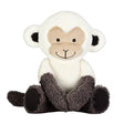 Lambs & Ivy Plush Jungle Party White/Gray Plush Monkey Stuffed Animal Toy - Charlie - Bambi Baby