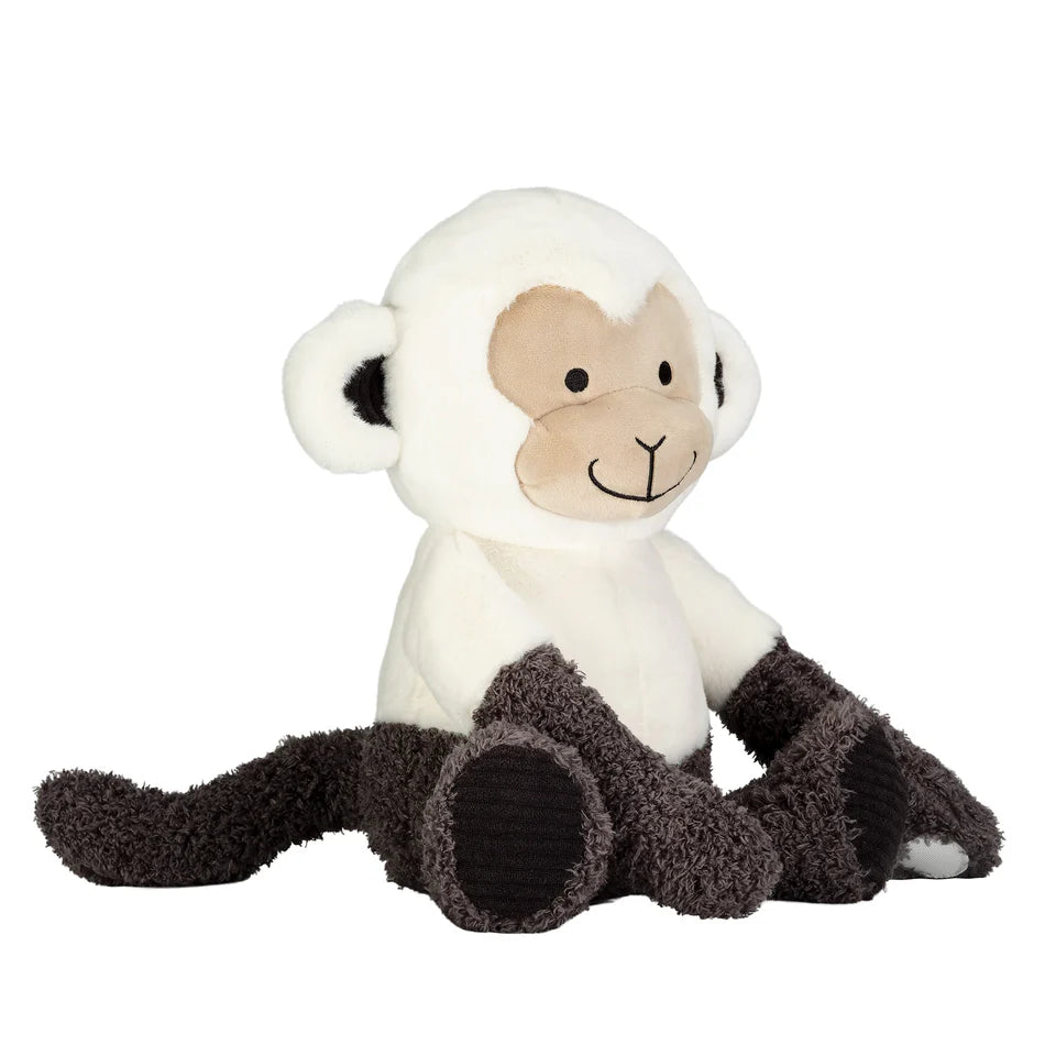 Lambs & Ivy Plush Jungle Party White/Gray Plush Monkey Stuffed Animal Toy - Charlie- Bambi Baby