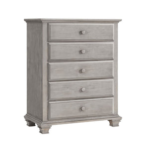 Stone Wash Oxford Baby Kenilworth 5 Drawer Chest - Side Angle View | Bambi Baby