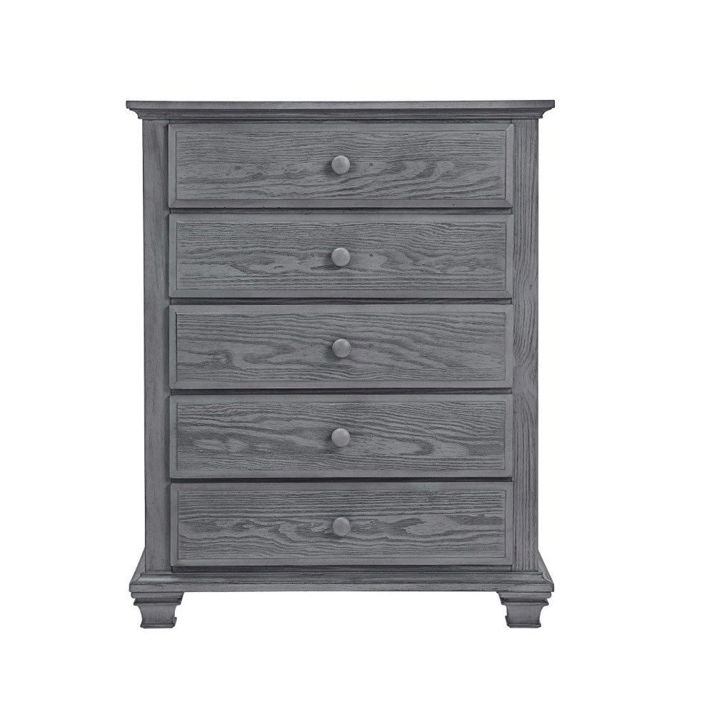 Oxford Kenilworth 5 Drawer Chest in Graphite Gray- Bambi Baby