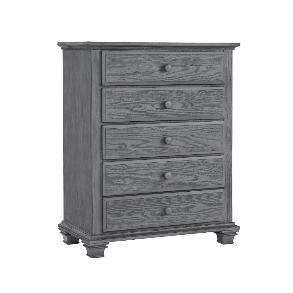 Oxford Kenilworth 5 Drawer Chest in Graphite Gray- Bambi Baby