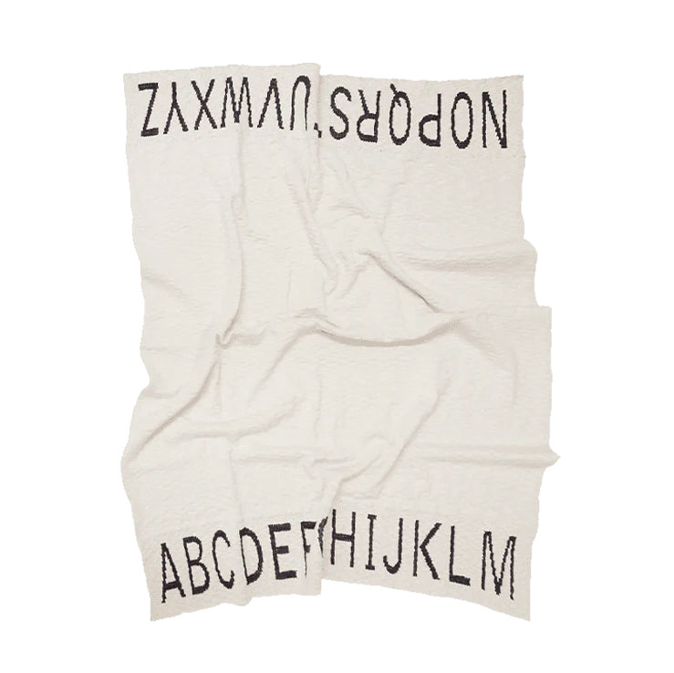 Lorena Canals Knit baby blanket ABC-Natural/Black- Bambi Baby