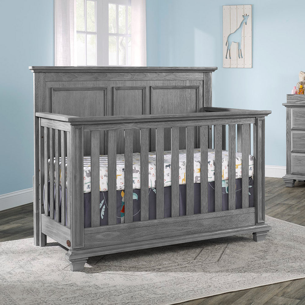 Oxford Kenilworth Collection 4 in 1 Convertible Crib in Graphite Gray- Bambi Baby