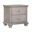 Mesita de noche de dos cajones Oxford Baby Kenilworth Collection en gris grafito