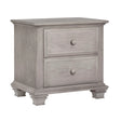 Mesita de noche de dos cajones Oxford Baby Kenilworth Collection en gris grafito - Bambi Baby