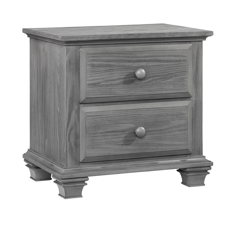 Oxford Baby Kenilworth Collection 2 Drawer Nightstand in Graphite Gray- Bambi Baby