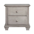 Mesita de noche de dos cajones Oxford Baby Kenilworth Collection en gris grafito - Bambi Baby