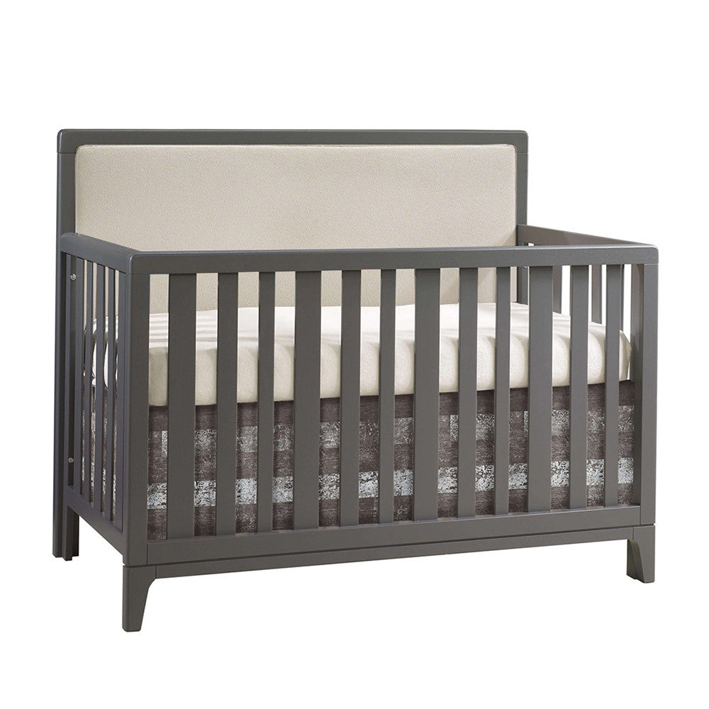 Natart Kyoto 5 in 1 Convertible Crib with Upholstered Panel Talc- Bambi Baby