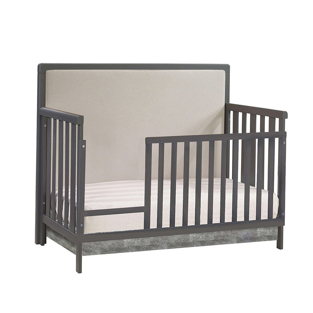 Natart Kyoto 5 in 1 Convertible Crib with Upholstered Panel Talc- Bambi Baby