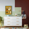 dadada LaLa Big 6-drawer Dresser - White/Natural