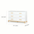dadada LaLa Big 6-drawer Dresser - White/Natural - Bambi Baby