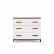 dadada LaLa Little 3-Drawer Dresser - White/Walnut - Bambi Baby