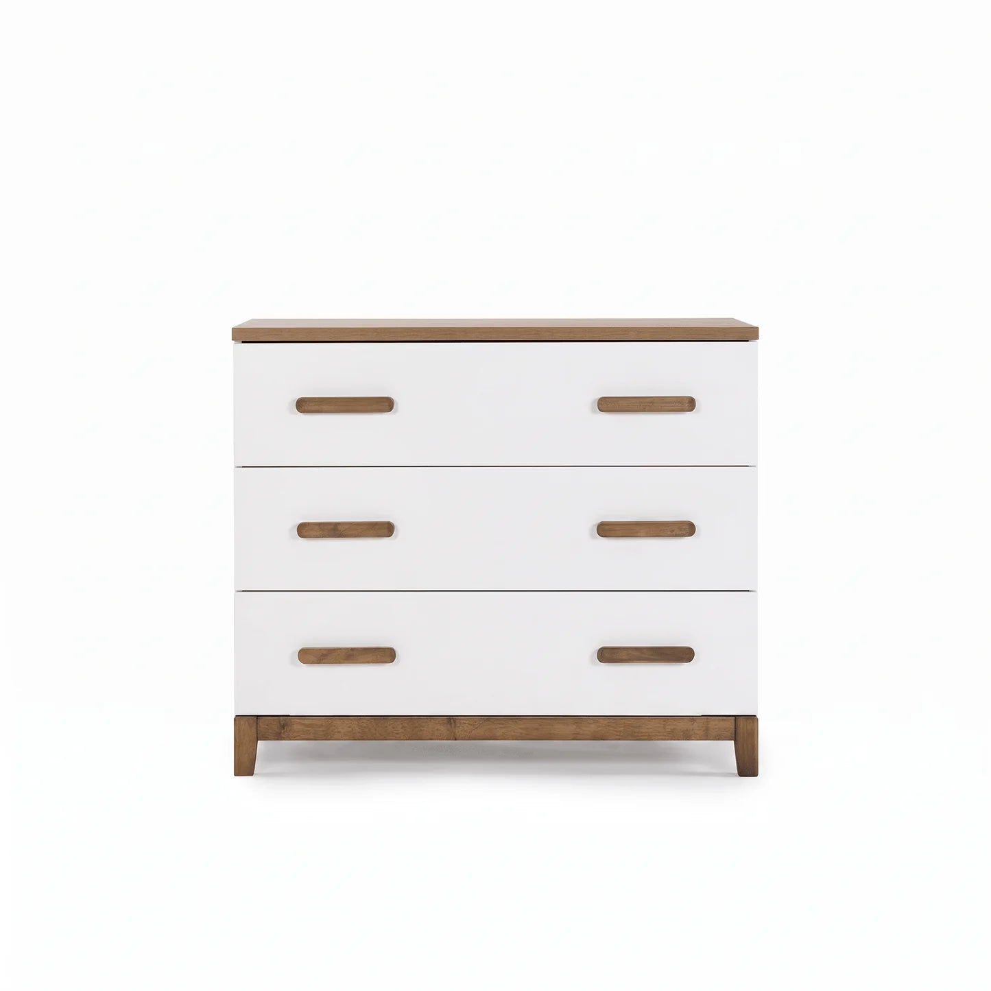 walnut white dresser LaLa Little 3-Drawer Dresser White + walnut