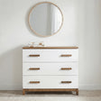 dadada LaLa Little 3-Drawer Dresser - White/Walnut - Bambi Baby