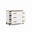 dadada LaLa Little 3-Drawer Dresser - White/Walnut - Bambi Baby