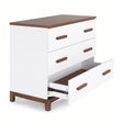 dadada LaLa Little 3-Drawer Dresser - White/Walnut - Bambi Baby