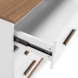 dadada LaLa Little 3-Drawer Dresser - White/Walnut - Bambi Baby