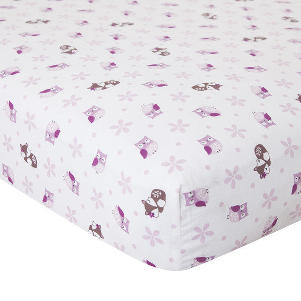 Lençol de berço Bedtime Originals Lavender Woods- Bambi Baby