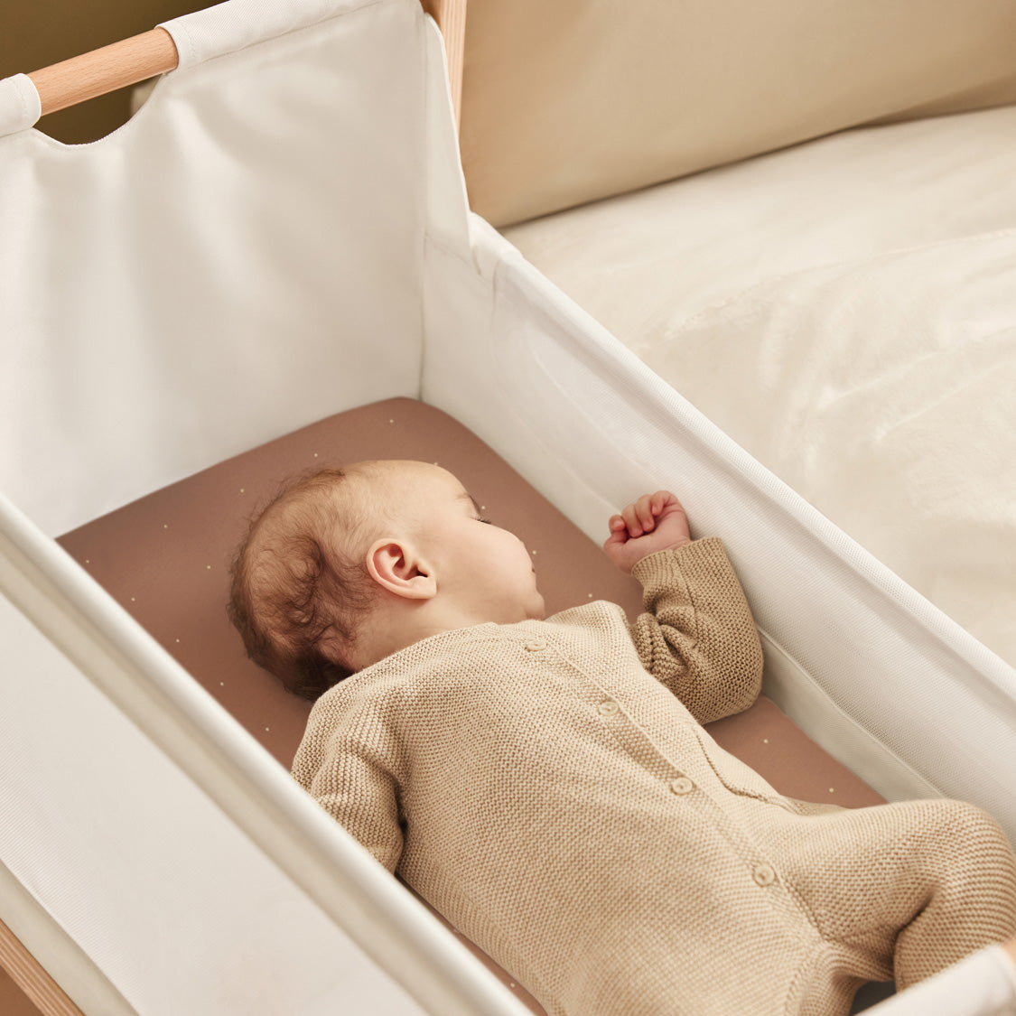Snuz Bassinet 2 Pack Fitted Sheets - Blush Dot- Bambi Baby