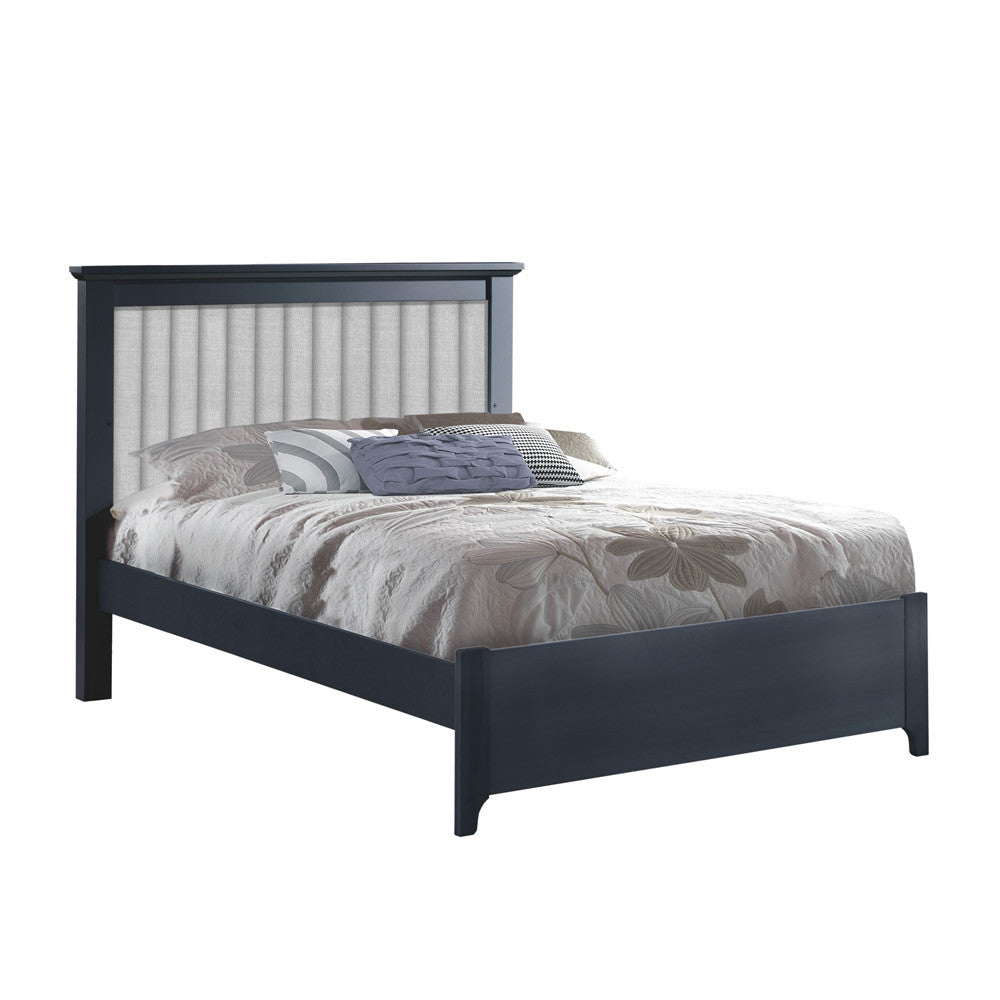 Natart Taylor Double Bed Low Profile (54") - Linen Grey Panel/Graphite- Bambi Baby