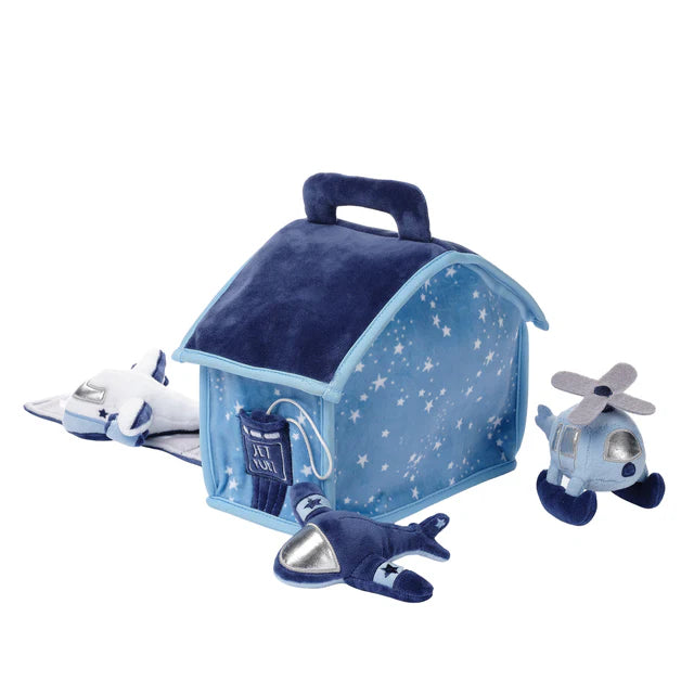 Bedtime Originals Interactive Airplane/Airport Plush Play Set with Stuffed Toys- Bambi Baby
