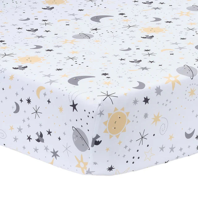 Bedtime Originals Little Star Celestial 3-Piece Nursery Baby Crib Bedding Set- Bambi Baby