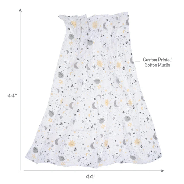 Bedtime Originals Little Star Celestial Cotton Muslin Swaddle Blankets 2-Pack- Bambi Baby