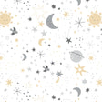 Bedtime Originals Little Star White Celestial Microfiber Baby Fitted Crib Sheet - Bambi Baby