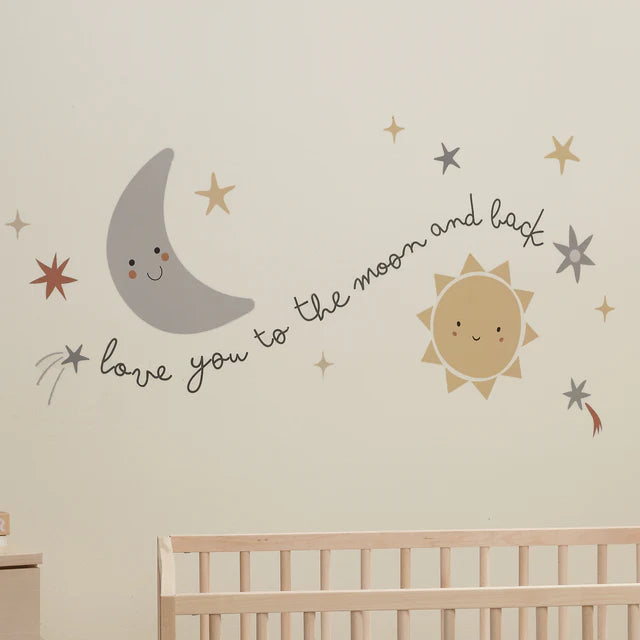 Bedtime Originals Little Star Celestial Moon & Stars Wall Decal/Stickers- Bambi Baby