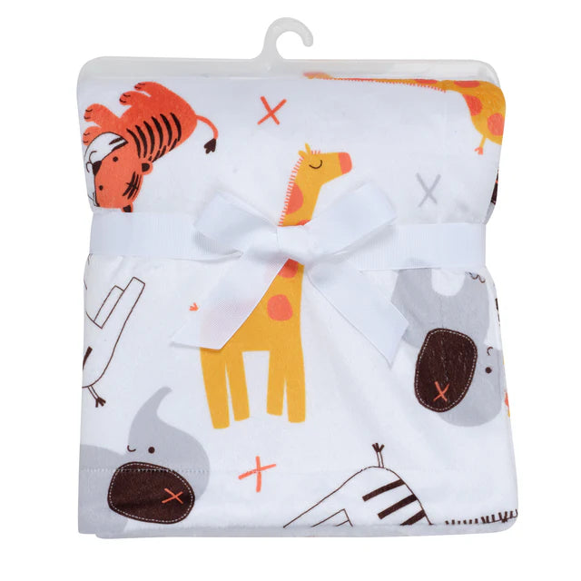 Bedtime Originals Lollipop Jungle Soft Fleece Safari-Themed Baby Blanket- Bambi Baby