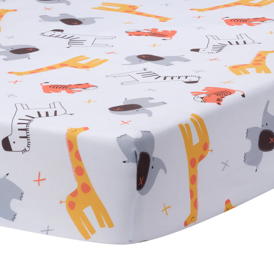 Bedtime Originals Lollipop Jungle Microfiber Baby Fitted Crib/Toddler Sheet- Bambi Baby