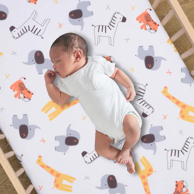 Bedtime Originals Lollipop Jungle 3-Piece Baby Nursery Crib Bedding Set- Bambi Baby