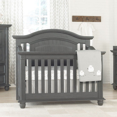 Oxford London Lane 4 in 1 Convertible Crib in Arctic Gray- Bambi Baby