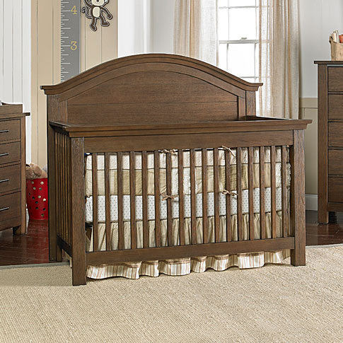 Berço conversível Dolce Babi Lucca Full Panel em marrom envelhecido- Bambi Baby