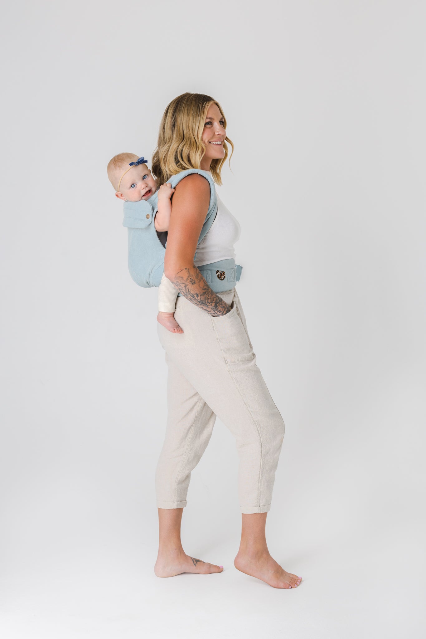 Mabē The Monarch Carrier - Dream Wash Denim- Bambi Baby
