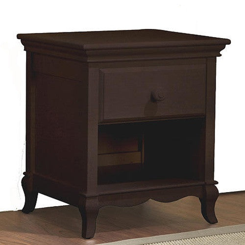 Mesa de cabeceira da coleção Pali Mantova em chocolate- Bambi Baby