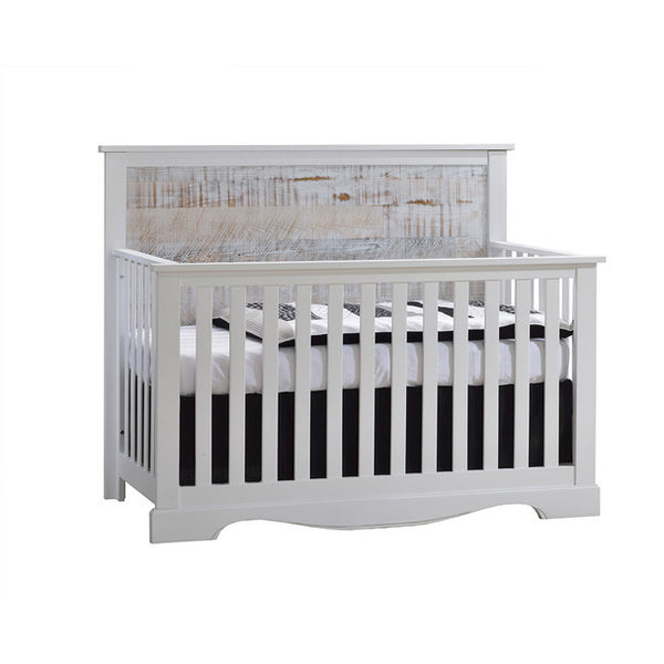 NEST Matisse Collection 5 in 1 Convertible Crib in White and White Bar Bambi Baby