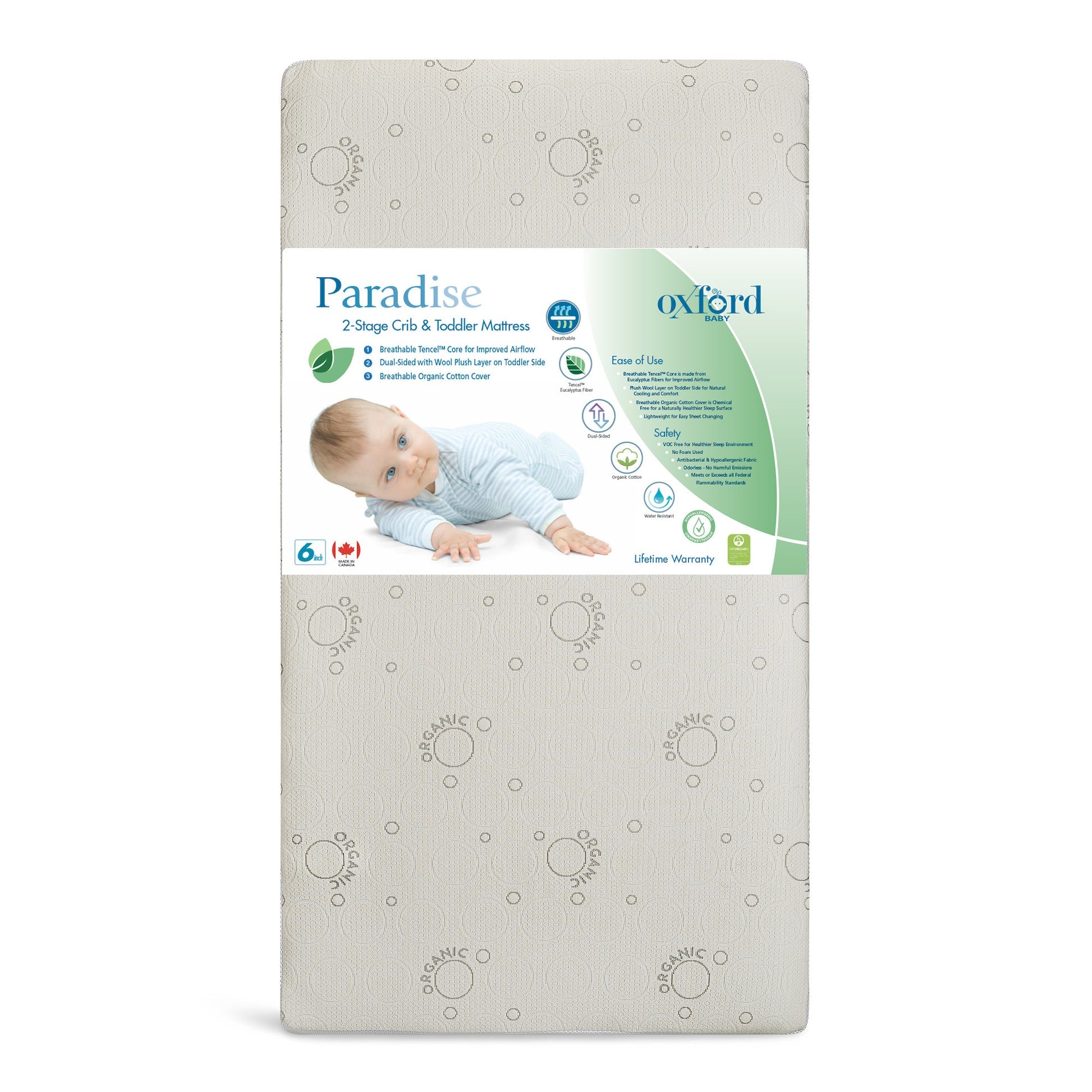 Oxford Baby Paradise Dual Stage Crib Mattress- Bambi Baby