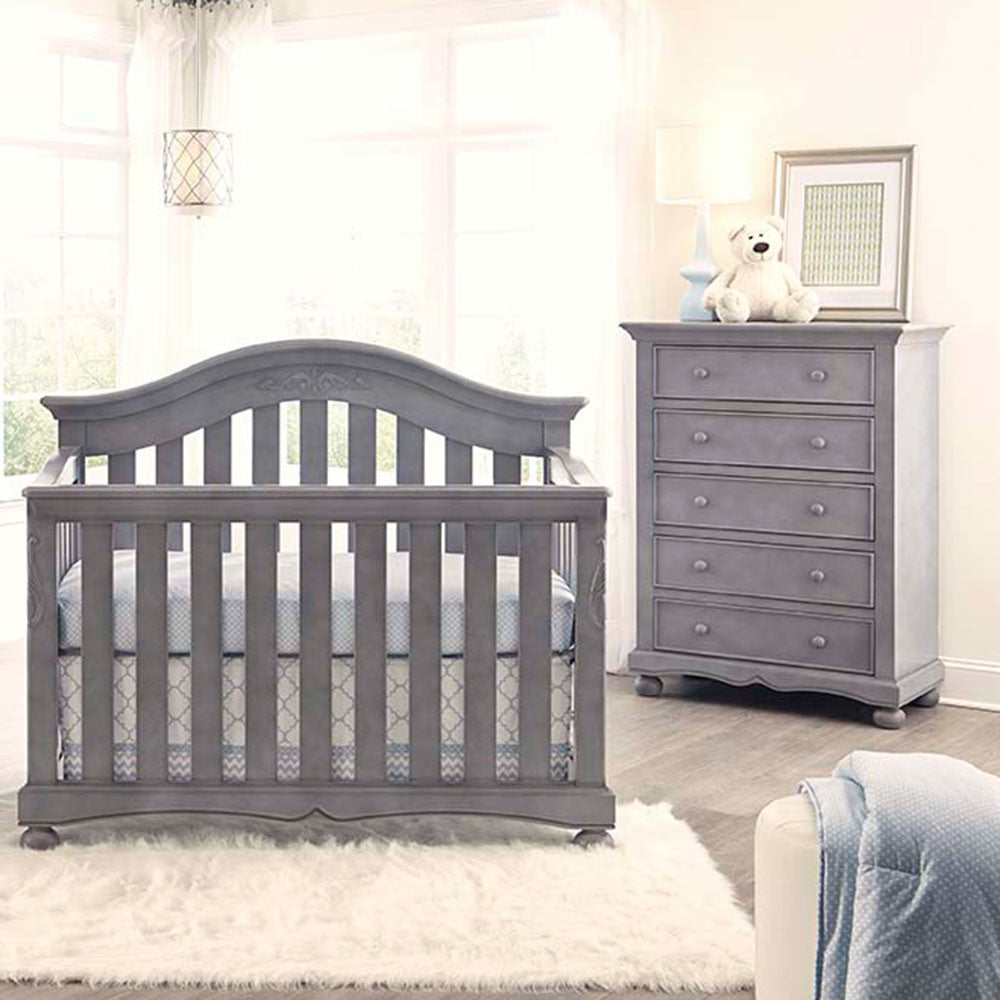Westwood Meadowdale Collection 2 Piece Nursery Set in Cloud-Crib and 5 Drawer Chest - Bambi Baby