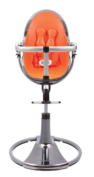 Bloom Fresco Chrome Special Edition Highchair with Pad Starter Kit in Mercury and Harvest Orange- Bambi Baby