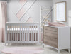 White Natural Natart Metro 2 Piece Convertible Crib Dresser Set - Room View | Bambi Baby