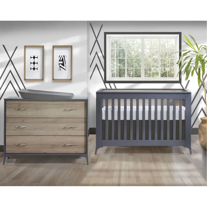 Tulip Metro Convertible Crib and 3 Drawer Dresser Xl- Bambi Baby