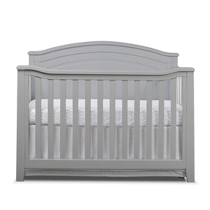 Gray Sorelle Berkley Round Top Panel Convertible Crib - Front View | Bambi Baby