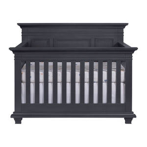 Midnight Slate Oxford Baby Weston 4-in-1 Convertible Crib - Front View | Bambi Baby