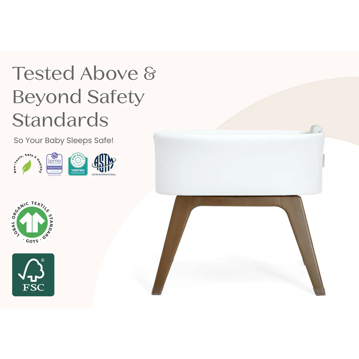 Delta Children Aero Smart Auto Glide Bassinet- Bambi Baby