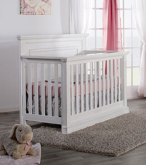 Vintage White Pali Modena Forever Convertible Crib - Three Quarter View | Bambi Baby