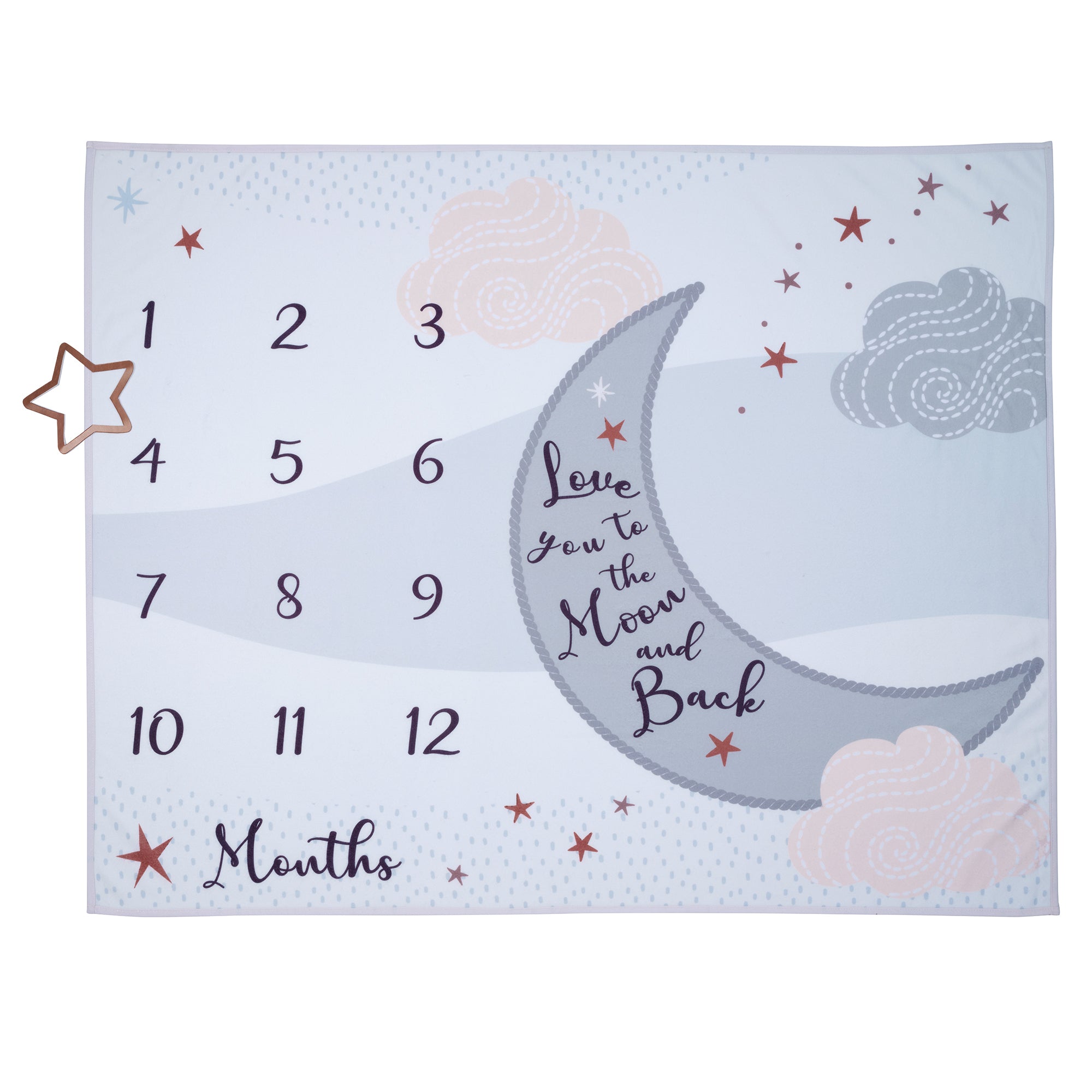 Lambs & Ivy Goodnight Moon Milestone Blanket- Bambi Baby
