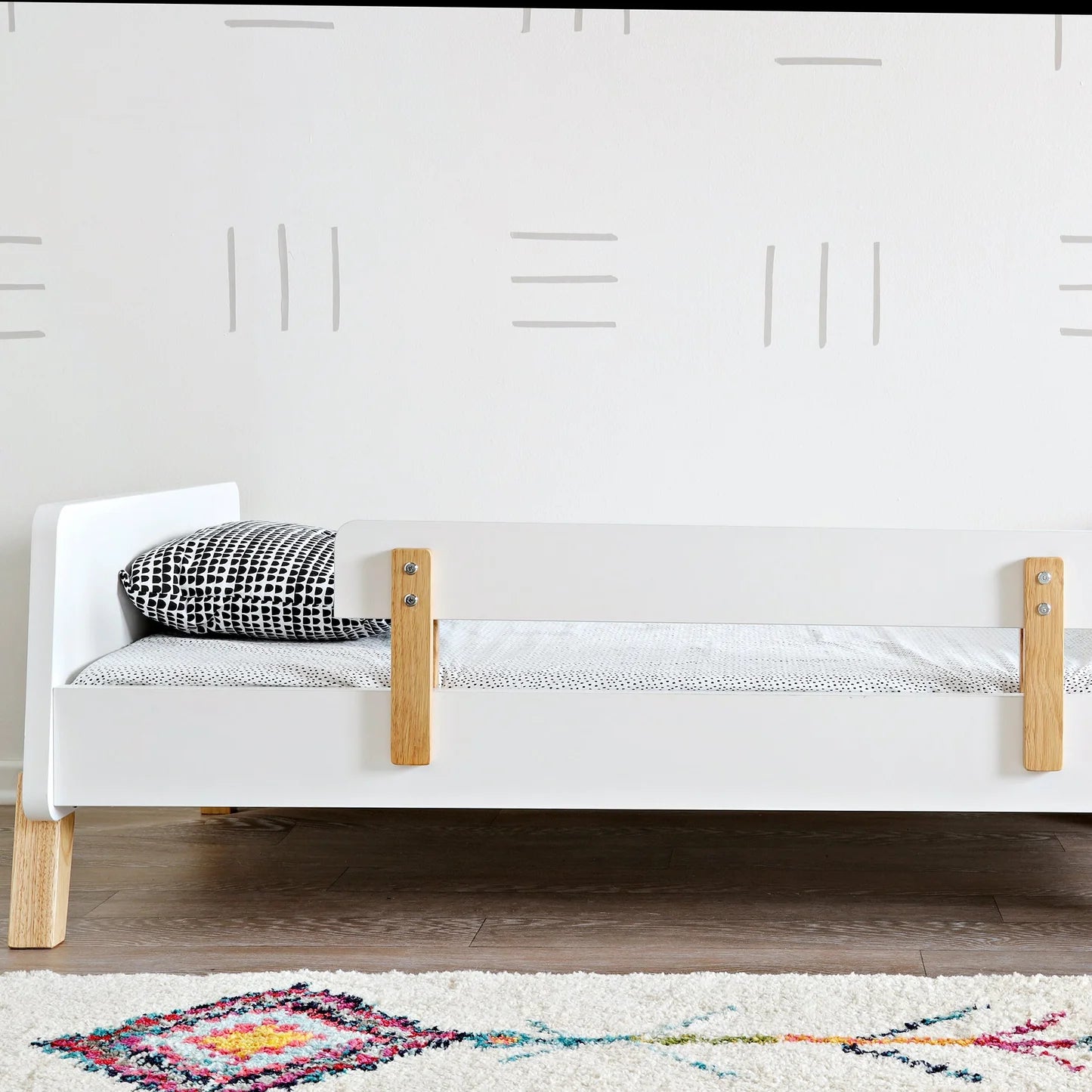 Cama infantil Dadada Muse Collection em branco e natural- Bambi Baby