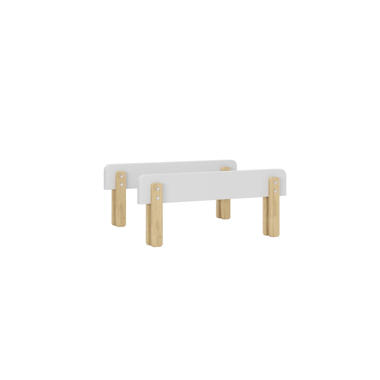 Cama infantil Dadada Muse Collection em branco e natural- Bambi Baby